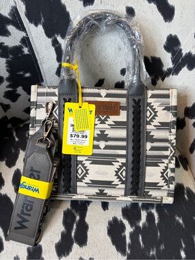 Wrangler Black & White Aztec Canvas Handbag